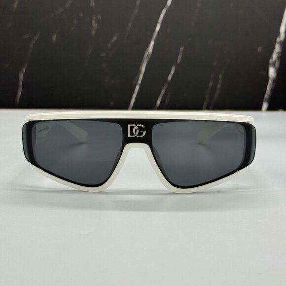 NEW DOLCE&GABBANA DG6177 3312/87 SUNGLASSES SHIELD WHITE DG6177 331287 UNISEX - Picture 1 of 11